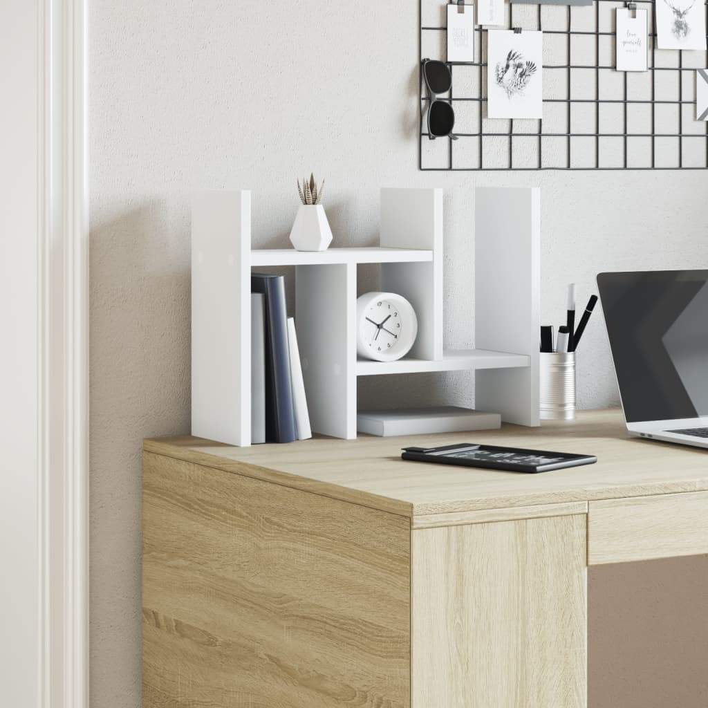 Vidaxl Bureau Organizer 34.5x15.5x35 cm verarbeitetes Holz weiß