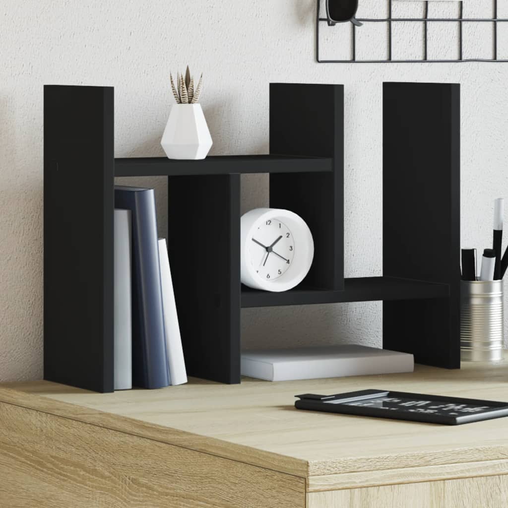 Vidaxl Bureau Organizer 34.5x15.5x35.5 cm verarbeitetes Holzschwarz