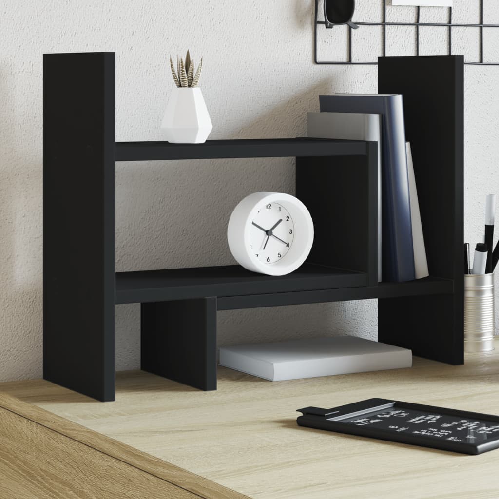Vidaxl Bureau Organizer 38.5x17x39 cm verarbeitetes Holzschwarz
