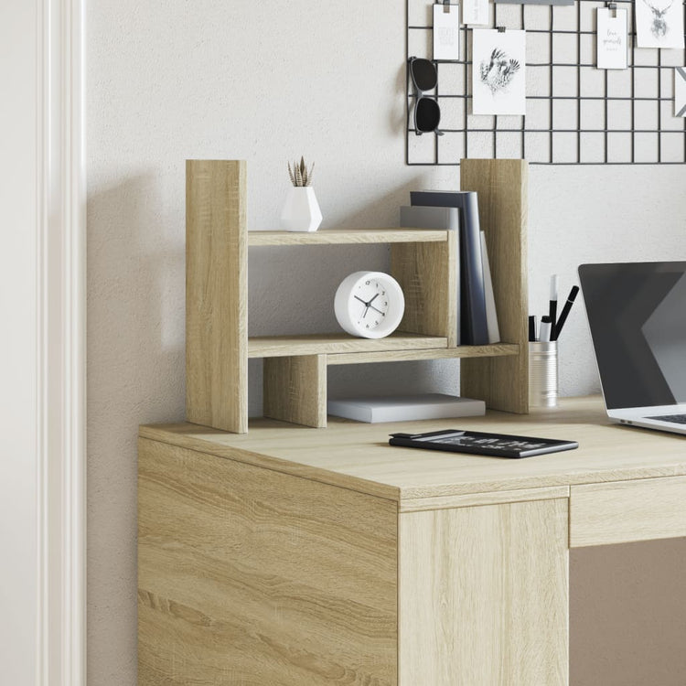Vidaxl Bureau Organizer 38.5x17x39 cm verarbeitetes Holz Sonoma Eichefarbe