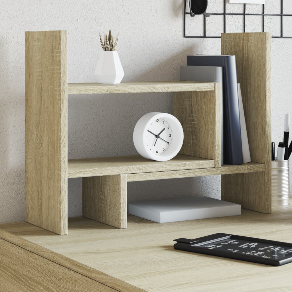 Vidaxl Bureau Organizer 38.5x17x39 cm verarbeitetes Holz Sonoma Eichefarbe