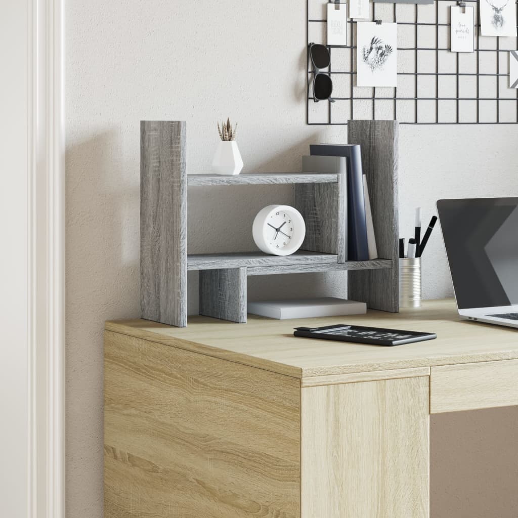 Vidaxl Bureau Organizer 38.5x17x39 cm verarbeiteter Holzgrau Sonoma Eiche