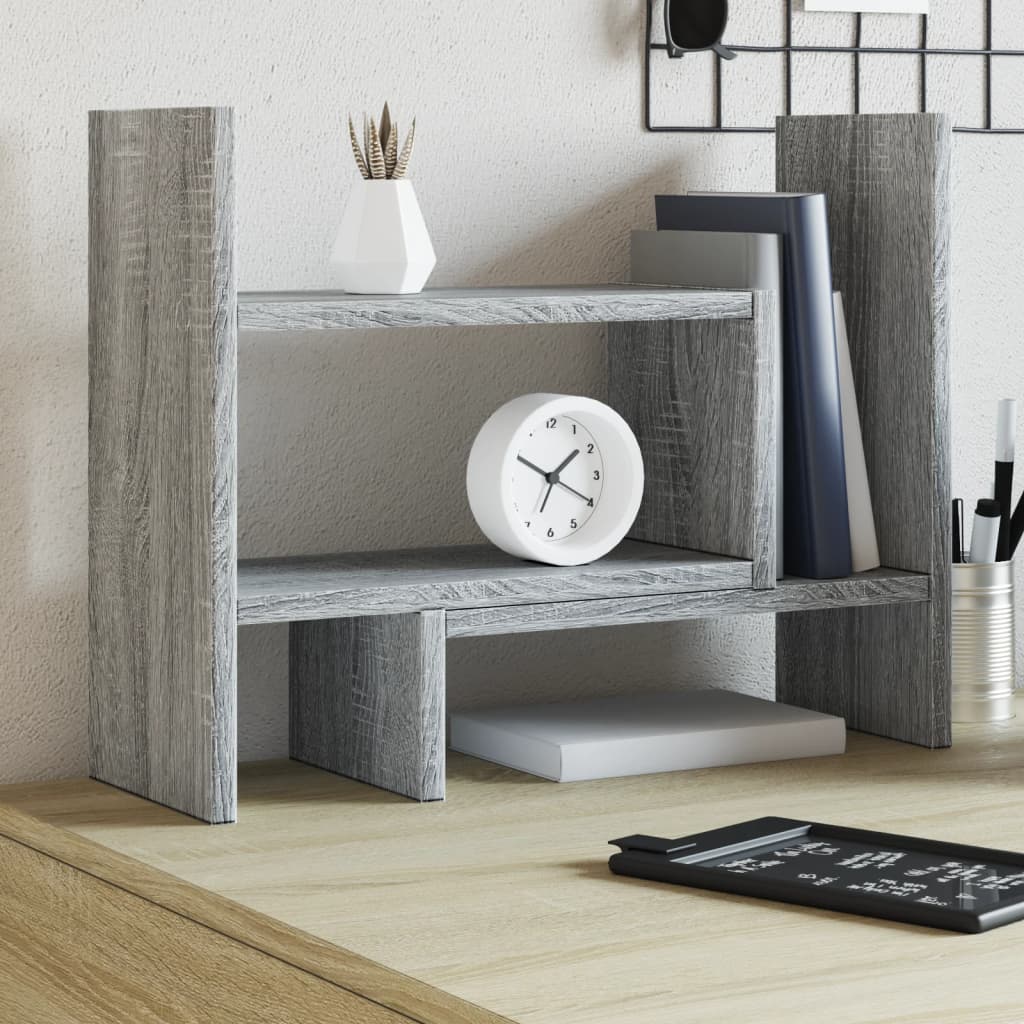Vidaxl Bureau Organizer 38.5x17x39 cm verarbeiteter Holzgrau Sonoma Eiche