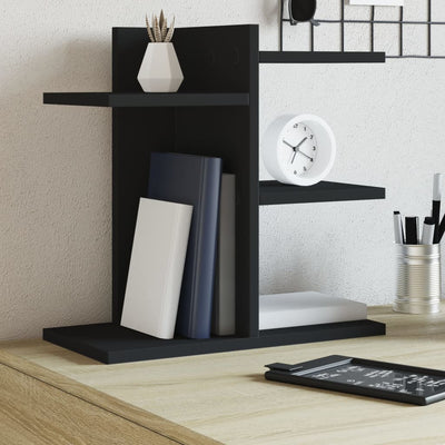 Vidaxl Bureau Organizer 42x21.5x42 cm verarbeitetes Holzschwarz