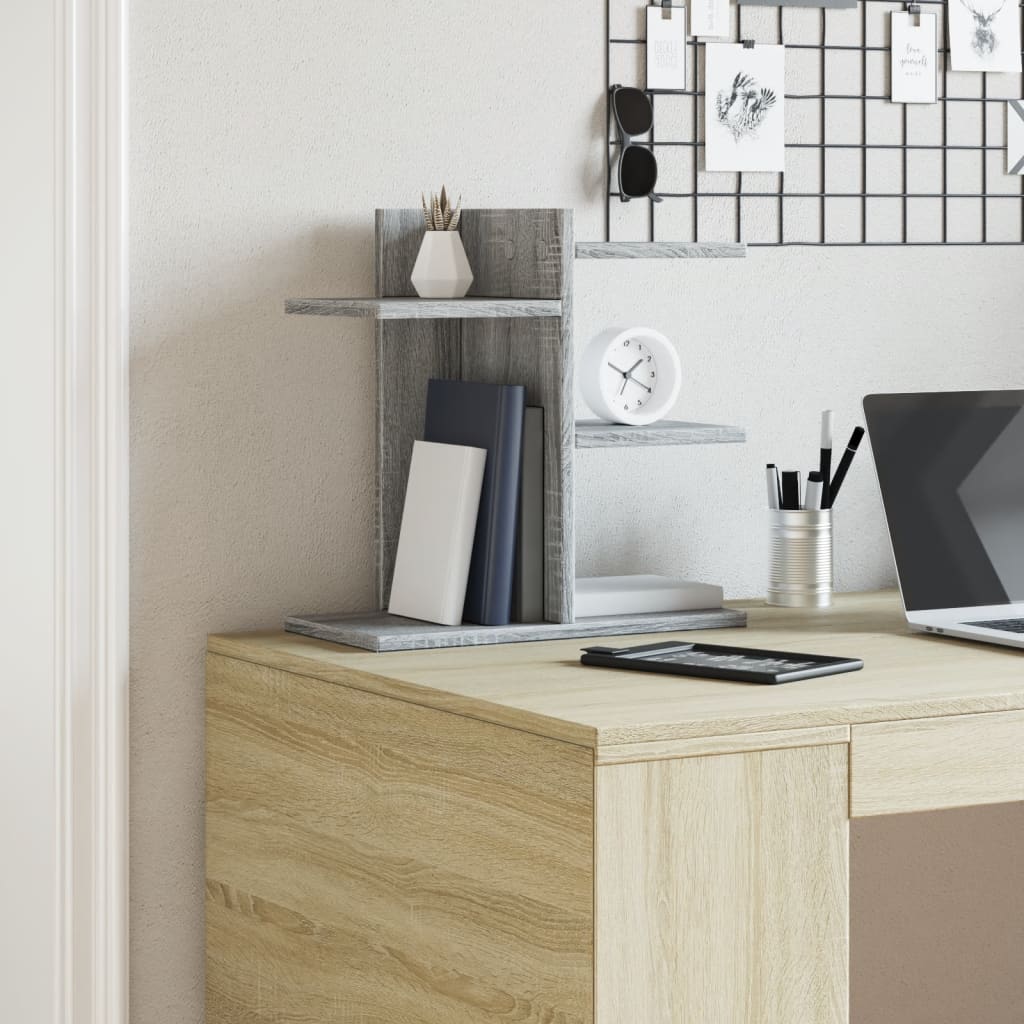 Vidaxl Bureau Organizer 42x21.5x42 cm verarbeiteter Holzgrau Sonoma -Eiche
