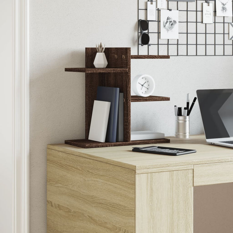 Vidaxl Bureau Organizer 42x21.5x42 cm verarbeiteter Holzbraun -Eiche -Colored