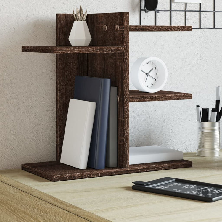 Vidaxl Bureau Organizer 42x21.5x42 cm verarbeiteter Holzbraun -Eiche -Colored