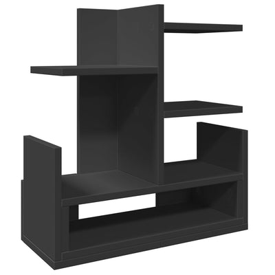 Vidaxl Bureau Organizer 49x20x52.5 cm verarbeitetes Holzschwarz