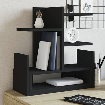 Vidaxl Bureau Organizer 49x20x52.5 cm verarbeitetes Holzschwarz