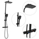 Vidaxl Duschkopf Set Double mit Mixer Tap und Schlauch Messing Schwarz
