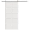 Vidaxl Schiebetür 100x208 cm Festkiefer weiß