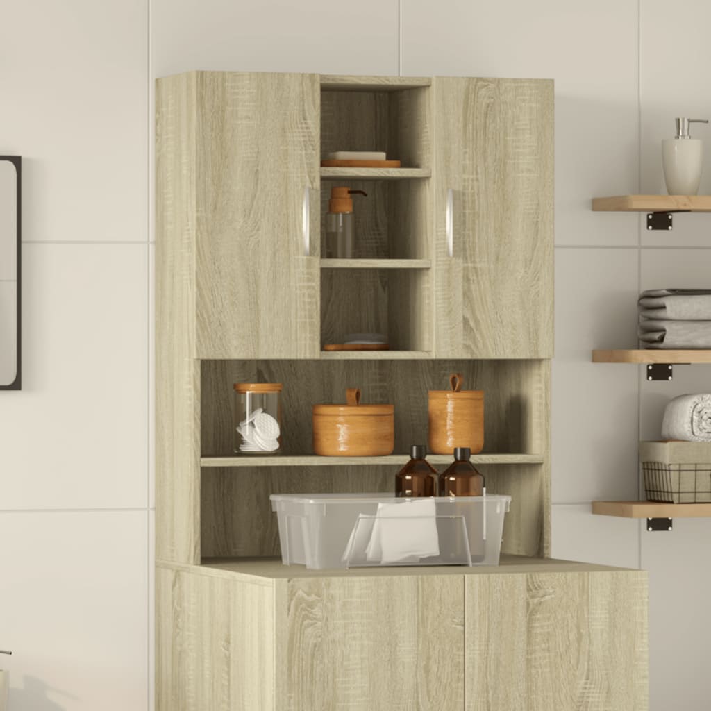 VIDAXL WASH MACHINGBOGT 70.5X24X90 CM SONOMA EAK -COLED