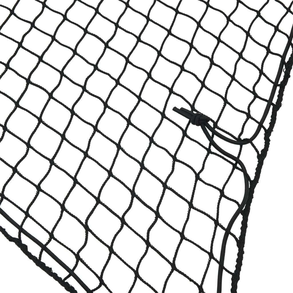 VIDAXL -Anhänger -Netzwerk Elastic Seil 2,2 x 1,5 m Polypropen Schwarz