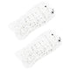 Vidaxl Hooinets 2 PCs 90x60 cm rechteckiger Polypropen weiß