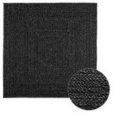Vidaxl Teppich Zizur innerhalb und außerhalb 120x120 cm Jute Look -Anthrazit - afbeelding 2