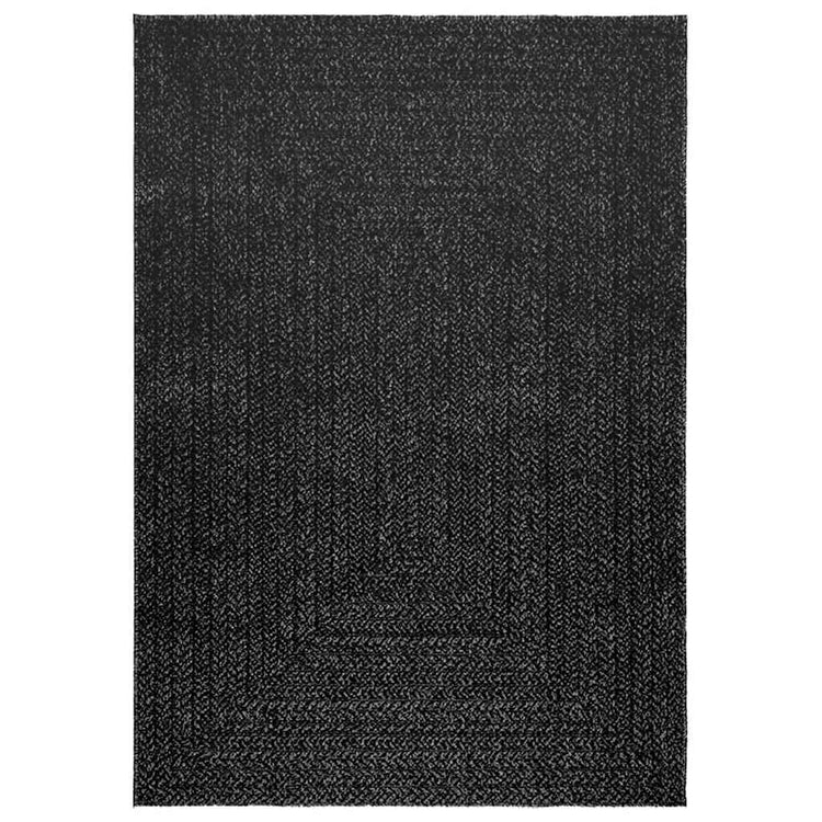 Vidaxl Teppich Zizur innerhalb und außerhalb 120x170 cm Jute -Anthrazit