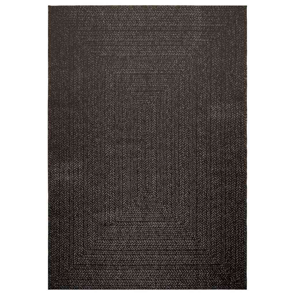Vidaxl Teppich Zizur innen und außerhalb von 160 x 230 cm Jute Look -Anthrazit