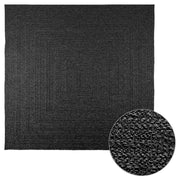 Vidaxl Teppich Zizur innerhalb und außerhalb von 200x200cm Jute Look Anthrazit - afbeelding 1