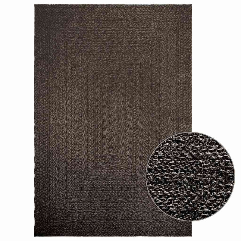 Vidaxl Teppich Zizur innerhalb und außerhalb von 200x290 cm Jute Look Anthrazit