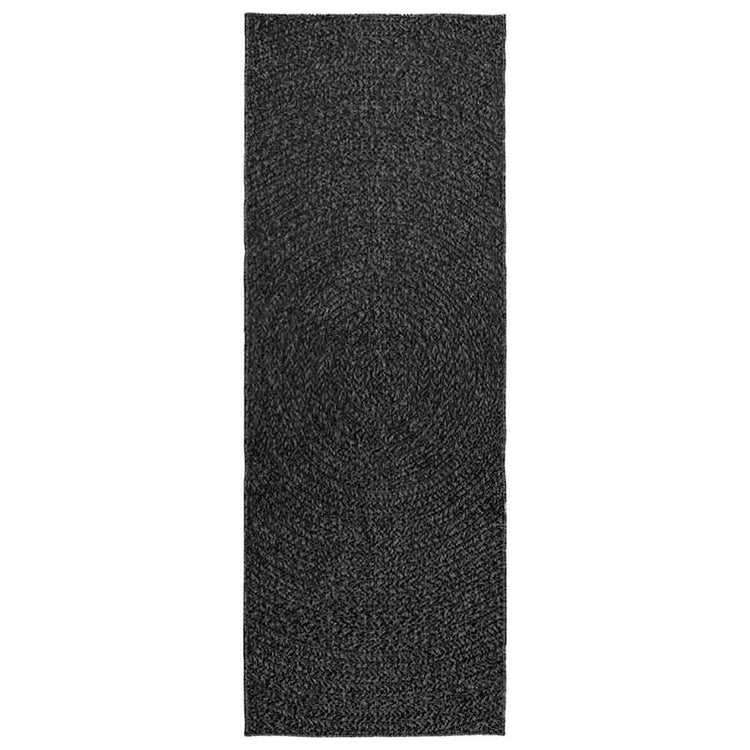 Vidaxl Teppich Zizur innerhalb und außerhalb von 80x200 cm Jute Look Anthrazit
