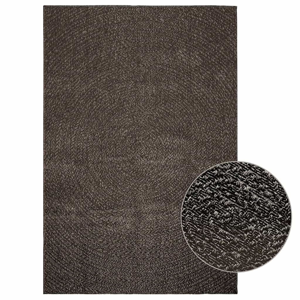 Vidaxl Teppich Zizur innen und außerhalb von 140 x 200 cm Jute Look -Anthrazit