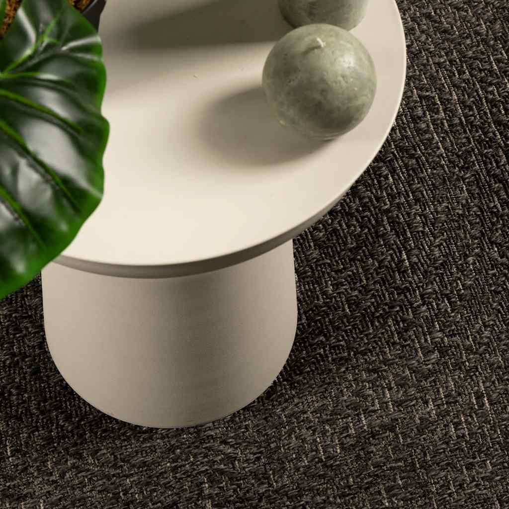 Vidaxl Teppich Zizur innen und außerhalb von 140 x 200 cm Jute Look -Anthrazit