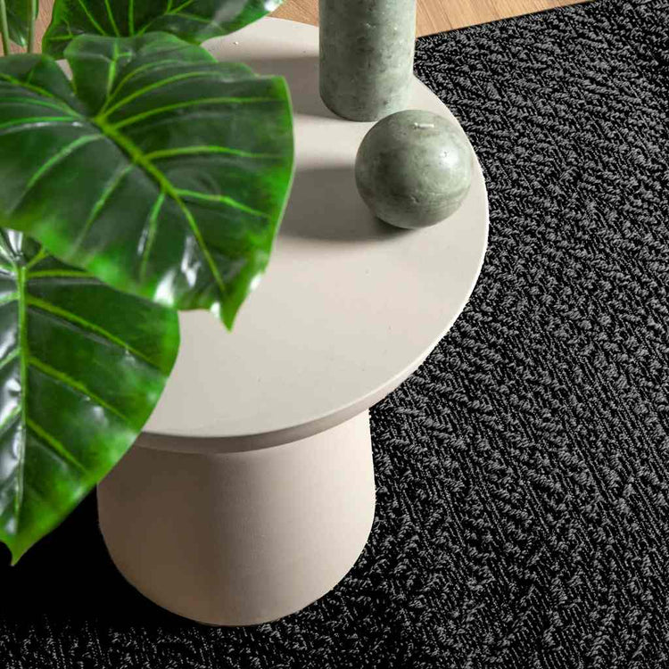 Vidaxl Teppich Zizur innerhalb und außerhalb von 200x200cm Jute Look Anthrazit