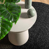 Vidaxl Teppich Zizur innen und außen Ø 90 cm Jute Look Anthrazit