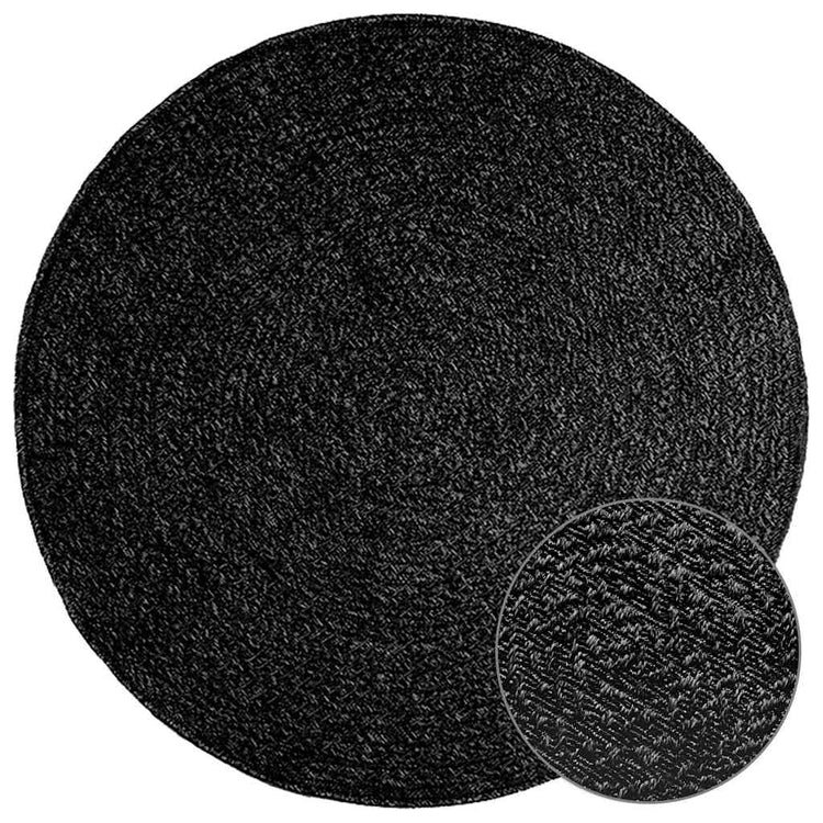Vidaxl Teppich Zizur innen und außen Ø 120 cm Jute Look Anthrazit