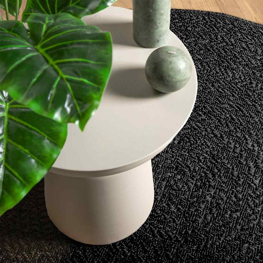 Vidaxl Teppich Zizur innen und außen Ø 200 cm Jute Look Anthrazit