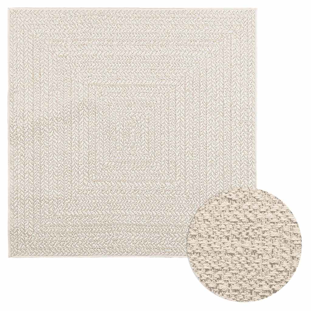 Vidaxl Teppich Zizur Raum innerhalb und außerhalb 120x120 cm Jute Look
