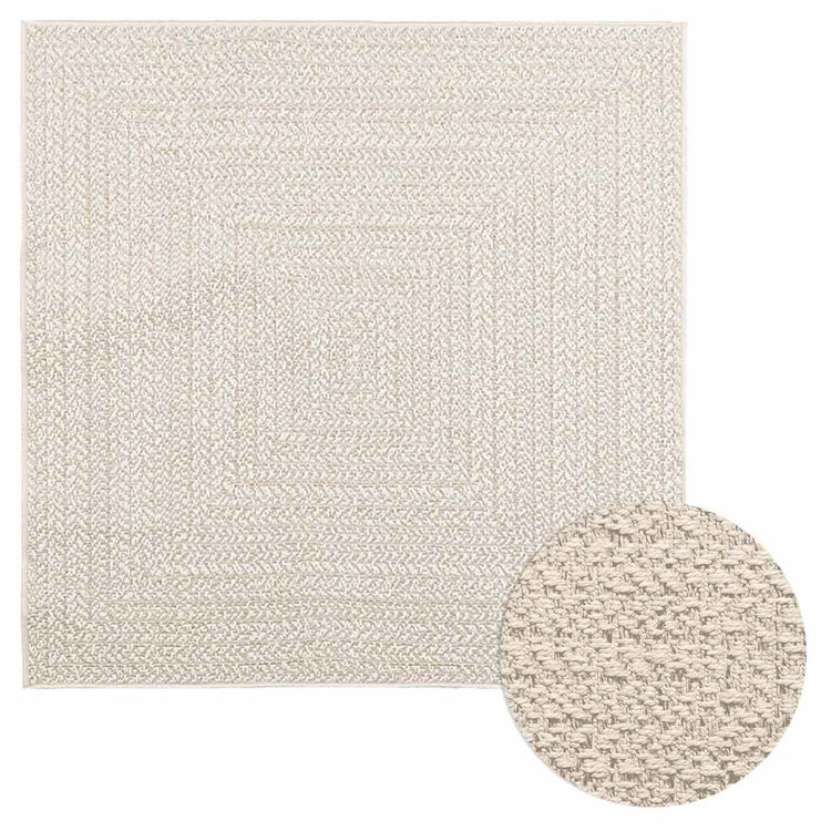 Vidaxl Teppich Zizur Raum innerhalb und außerhalb 120x120 cm Jute Look