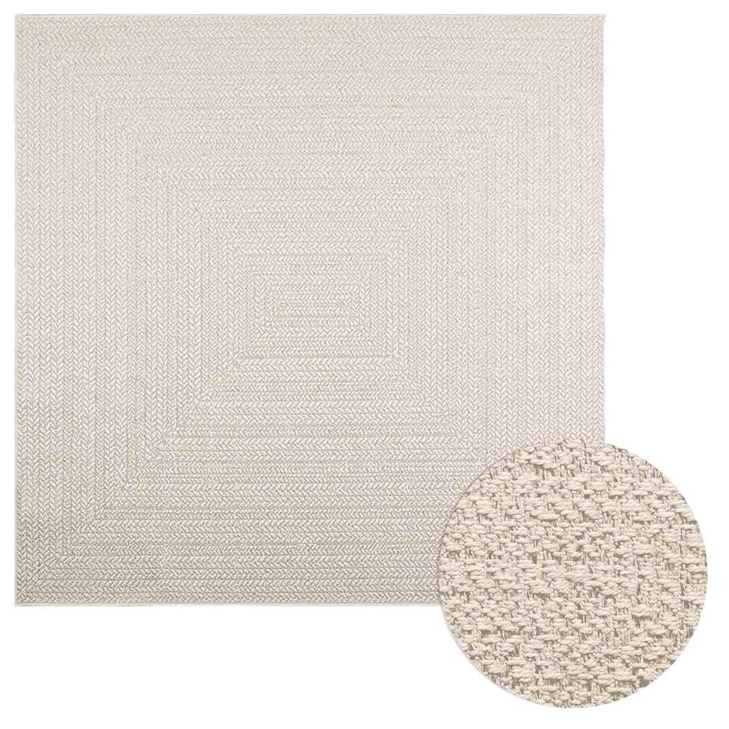 Vidaxl Teppich Zizur Raum innerhalb und außerhalb von 200x200 cm Jute Look