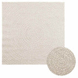 Vidaxl Teppich Zizur Raum innerhalb und außerhalb 120x120 cm Jute Look - afbeelding 1
