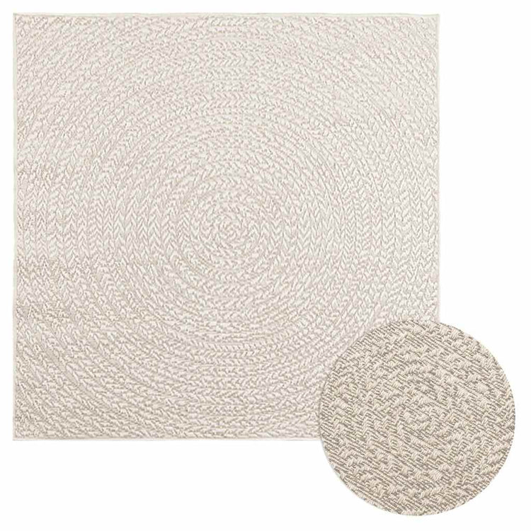 Vidaxl Teppich Zizur Raum innerhalb und außerhalb 120x120 cm Jute Look