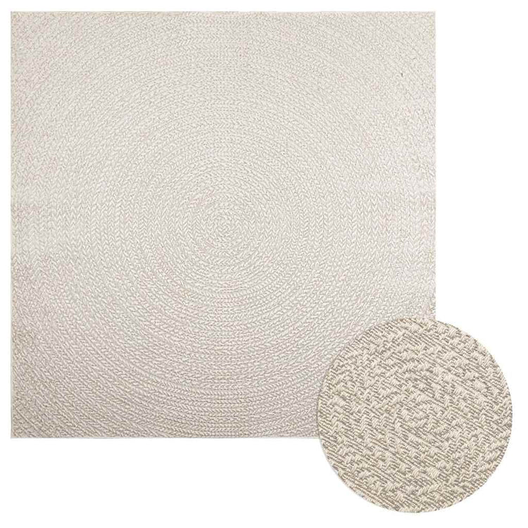 Vidaxl Teppich Zizur Raum innerhalb und außerhalb von 200x200 cm Jute Look