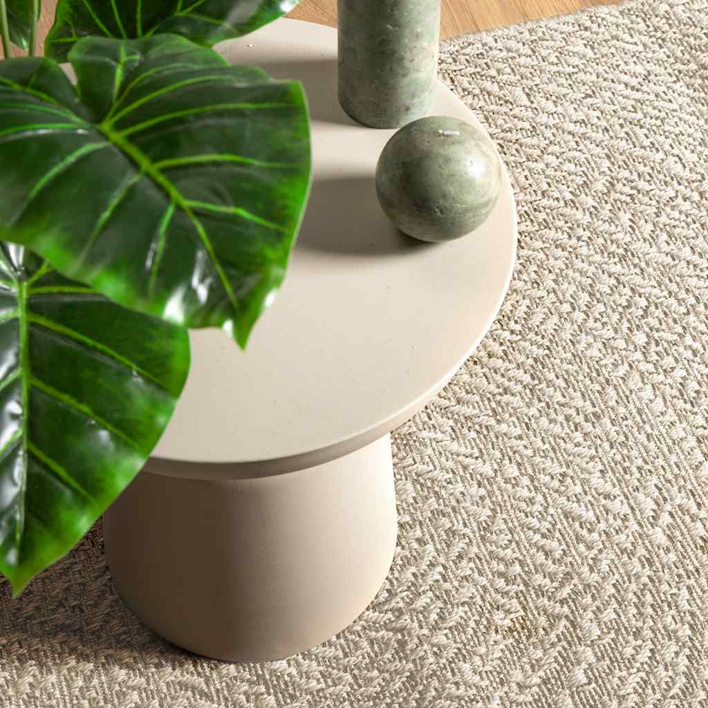 VidaXL Teppich Zizur Creme drinnen und draußen 200x290 cm Juteoptik