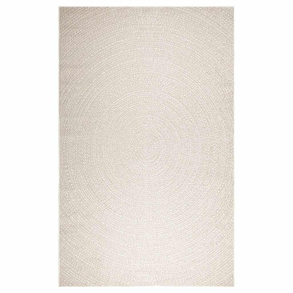 VidaXL Teppich Zizur Creme drinnen und draußen 200x290 cm Juteoptik