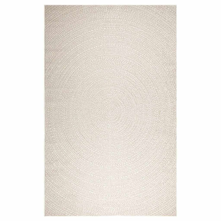 VidaXL Teppich Zizur Creme drinnen und draußen 200x290 cm Juteoptik