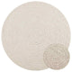 Vidaxl Teppich Zizur Creme in und außerhalb von Ø 120 cm Jute Look