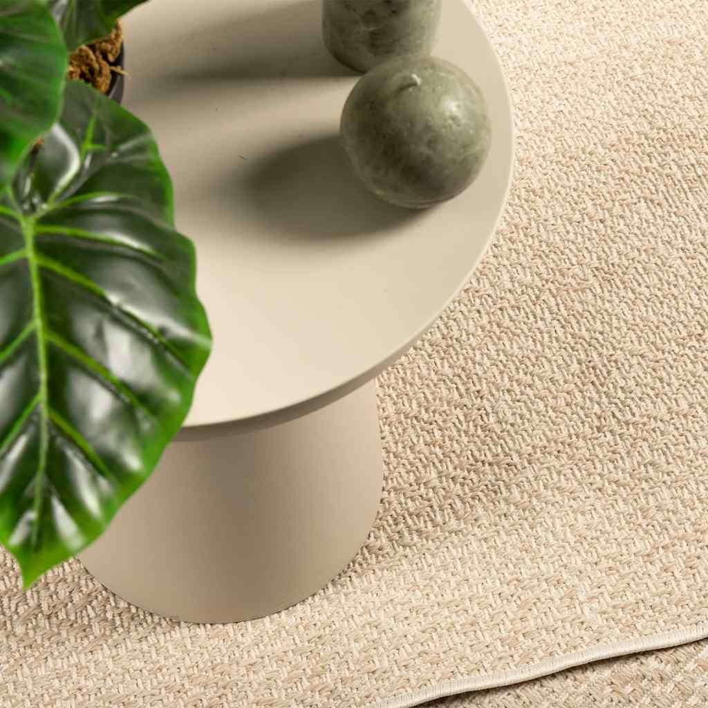 Vidaxl Teppich Zizur Beige innerhalb und außerhalb 120x120 cm Jute Look