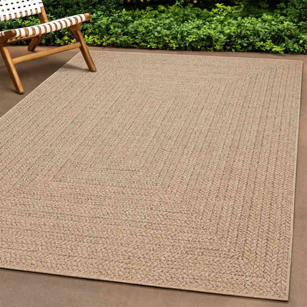 Vidaxl Teppich Zizur Beige innerhalb und außerhalb 200x290 cm Jute Look