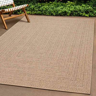 Vidaxl Teppich Zizur Beige innerhalb und außerhalb 200x290 cm Jute Look