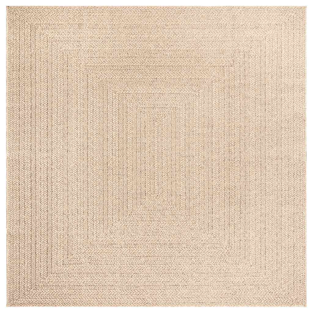 Vidaxl Teppich Zizur Beige Innen und außerhalb von 240x240 cm Jute Look