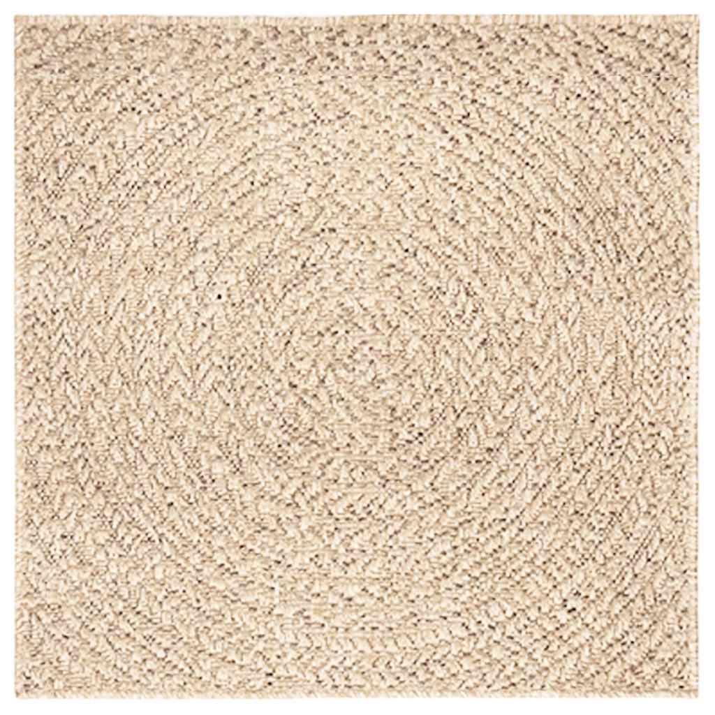 VidaXL Teppich Zizur Beige drinnen und draußen 120x120 cm Juteoptik