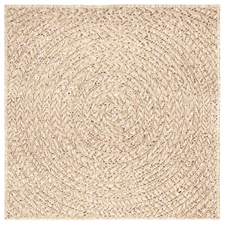 VidaXL Teppich Zizur Beige drinnen und draußen 120x120 cm Juteoptik