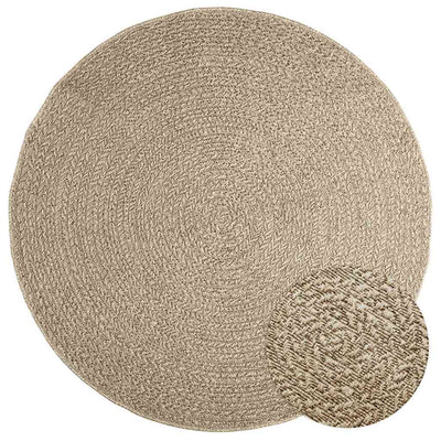 Vidaxl Teppich Zizur Beige Innen und außerhalb Ø 160 cm Jute Look