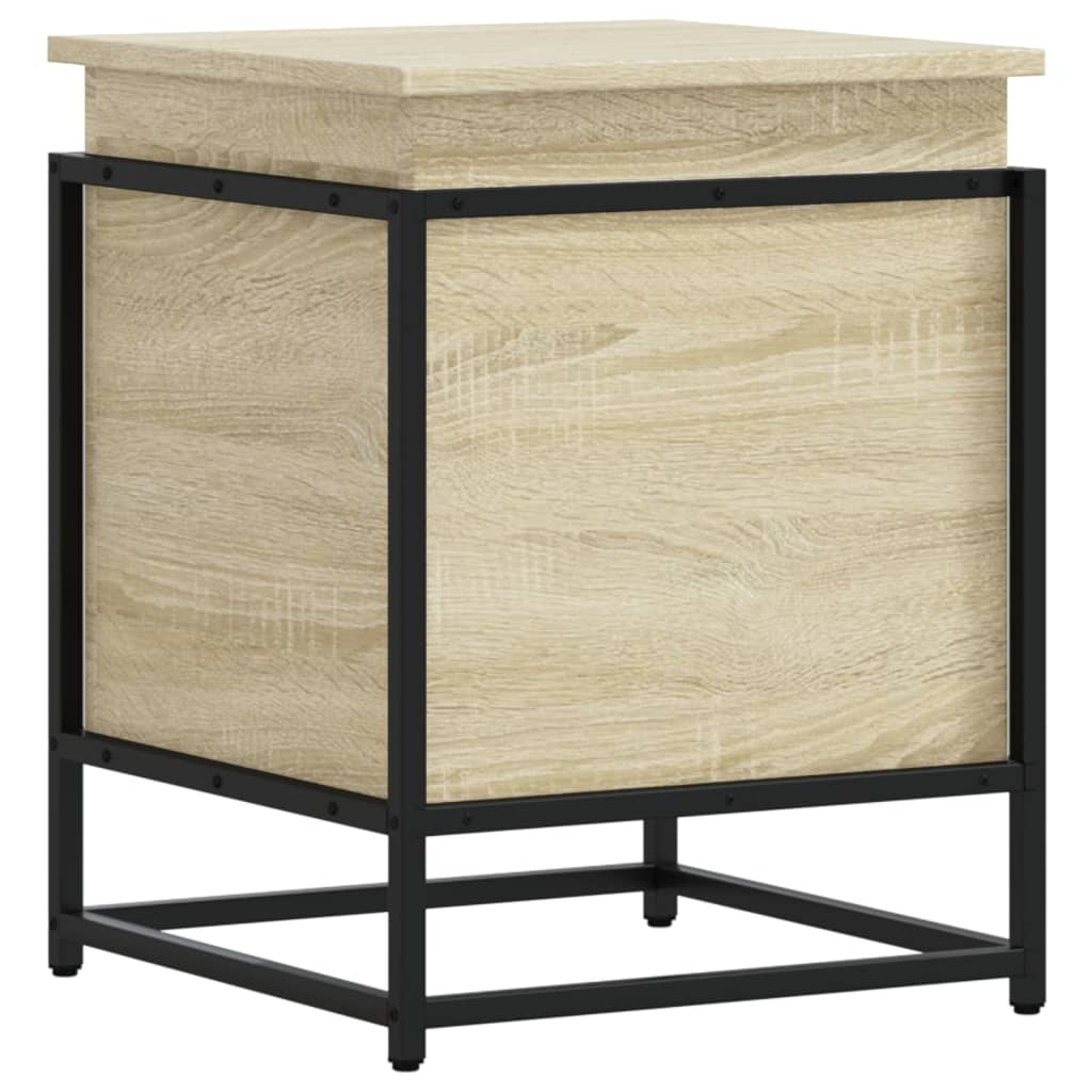 VIDAXL -Speicherbox mit Deckel 40x40x51,5 cm verarbeiteter Holz Sonoma -Eiche