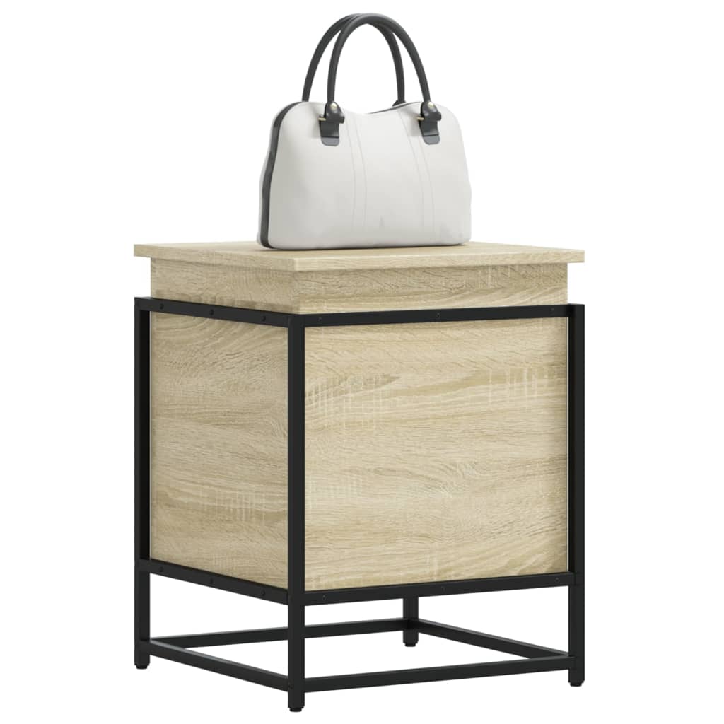 VIDAXL -Speicherbox mit Deckel 40x40x51,5 cm verarbeiteter Holz Sonoma -Eiche
