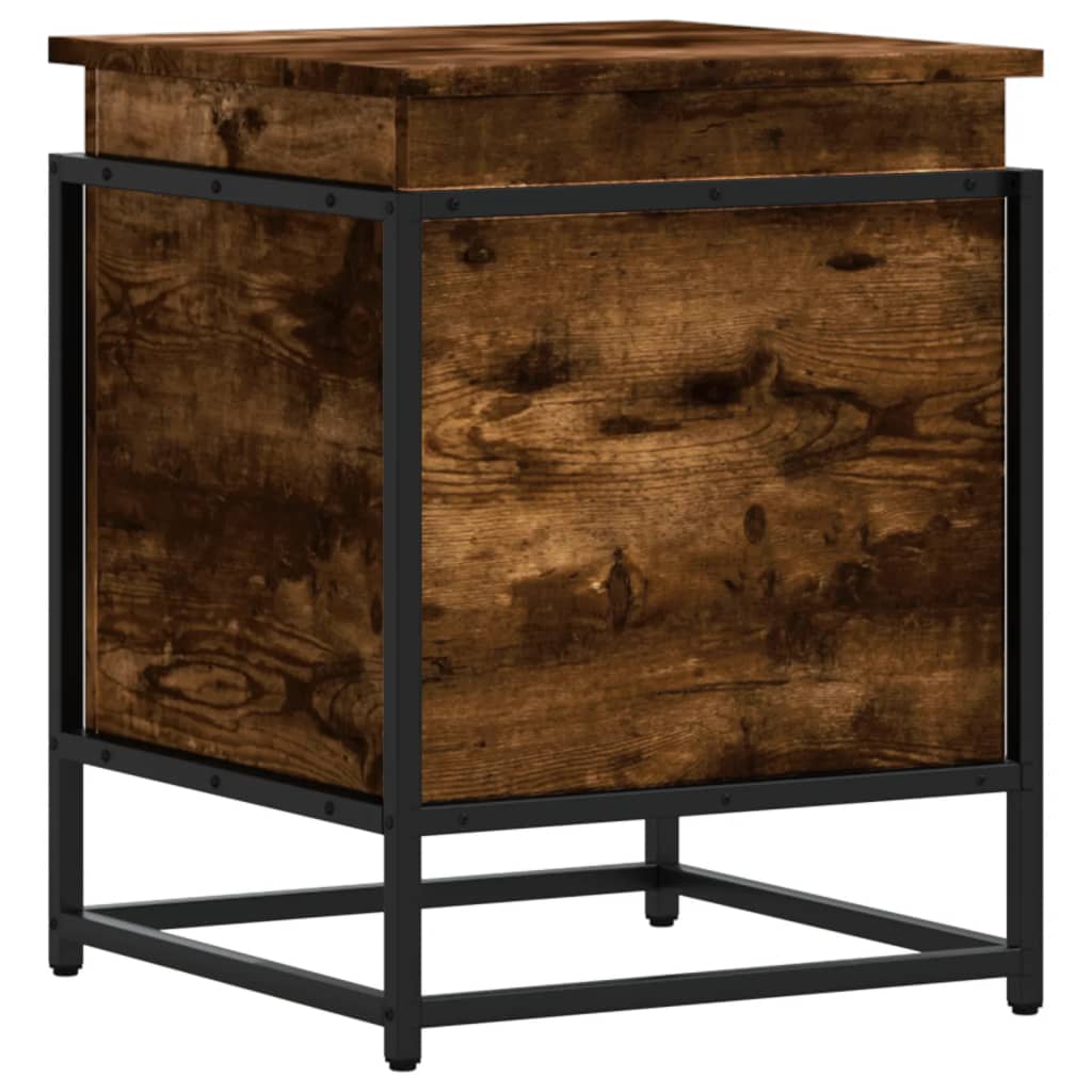 VIDAXL -Speicherbox mit Deckel 40x40x51,5 cm propertiertes Holzgeräuchchen -Eiche